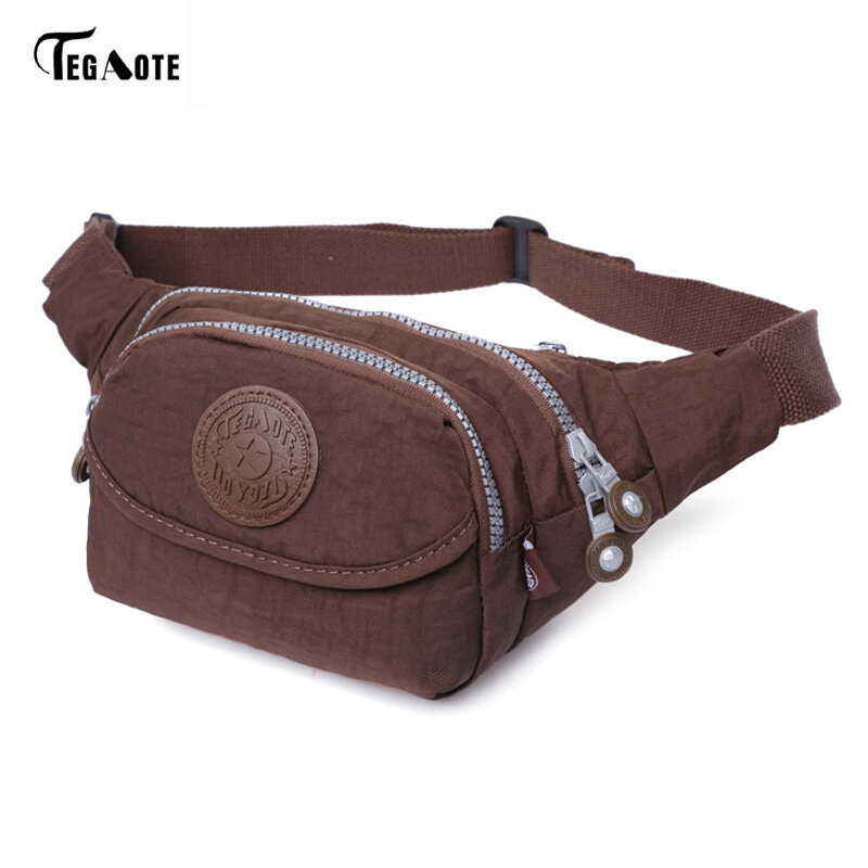 TEGAOTE 2022 Mini Waist Bag Outdoor Sports Waist Bag Men And Women Leisure Running Mobile Phone Personal Multi-Layer Wallet 1531