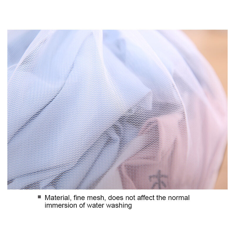 Saco de roupa para lavar roupas, rede com cordão para proteção de roupas, malha forte para máquina de lavar, rede grossa, organizador para roupas, 1 peça