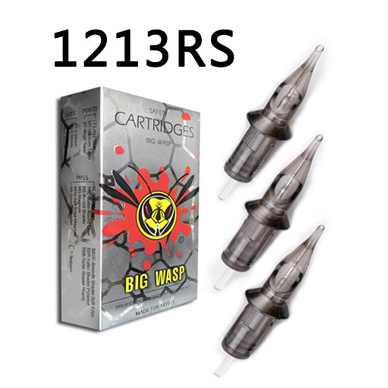 Bigwasp 1213RS Tattoo Naald Cartridges #10 Geëvolueerd (0.35Mm) Ronde Shader (13RS) forcartridge Tattoo Machines & Grips 20Pcs