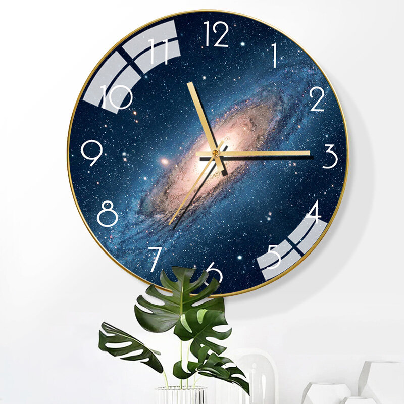 Orologio da parete silenzioso moderno nordico vetro soggiorno tavolo orologi da casa decorazioni per la casa da parete orologio da cucina in marmo creativo Horloge FZ215