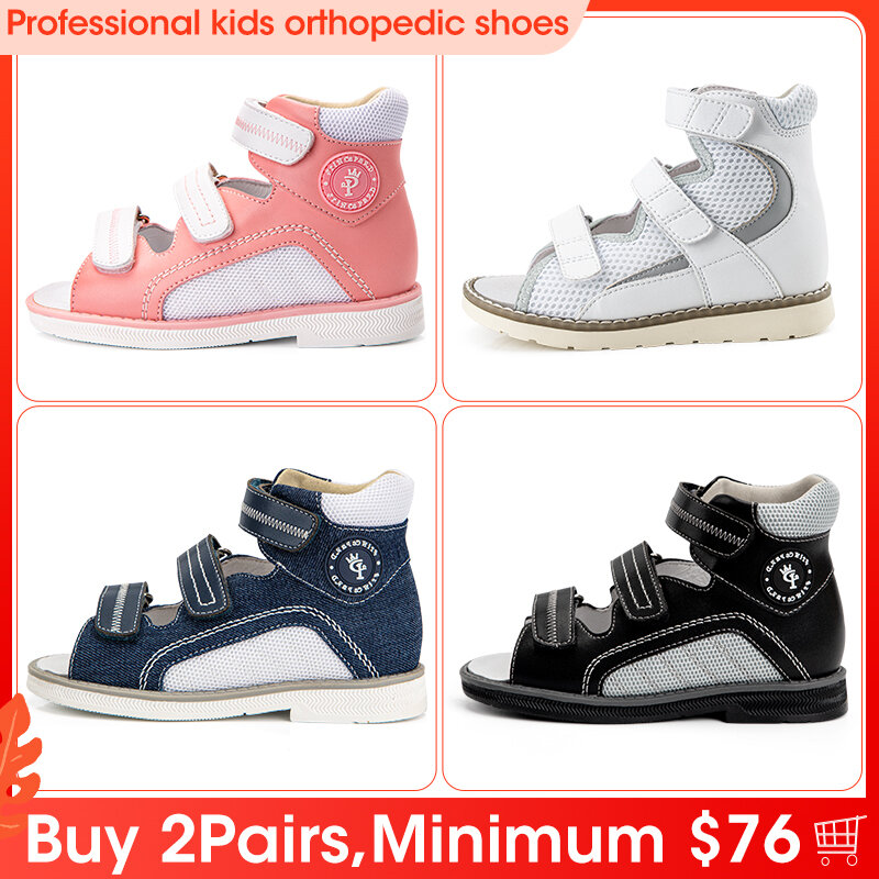Princepard ortopedyczne dziecięce buty 2021 z wystającym palcem korekcyjne letnie pierwsze spacery sandały dla chłopców i dziewcząt płaskostopie sklepienie łukowe