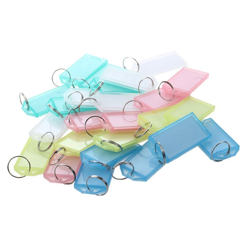 12 pezzi di qualità superiore e creativedurable Etichette in plastica multicolori per chiavi identificative e bagagli 