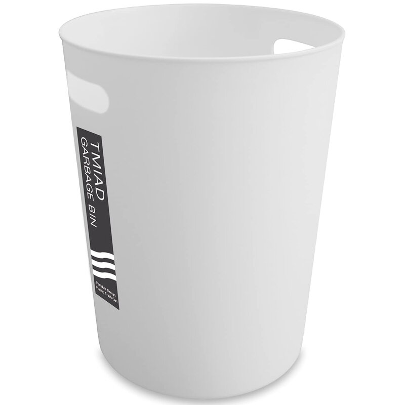 Lata de lixo pequena de tmiad lata de lixo redonda wastebasket plástico, recipiente de lixo capacidade de 1.5 galões