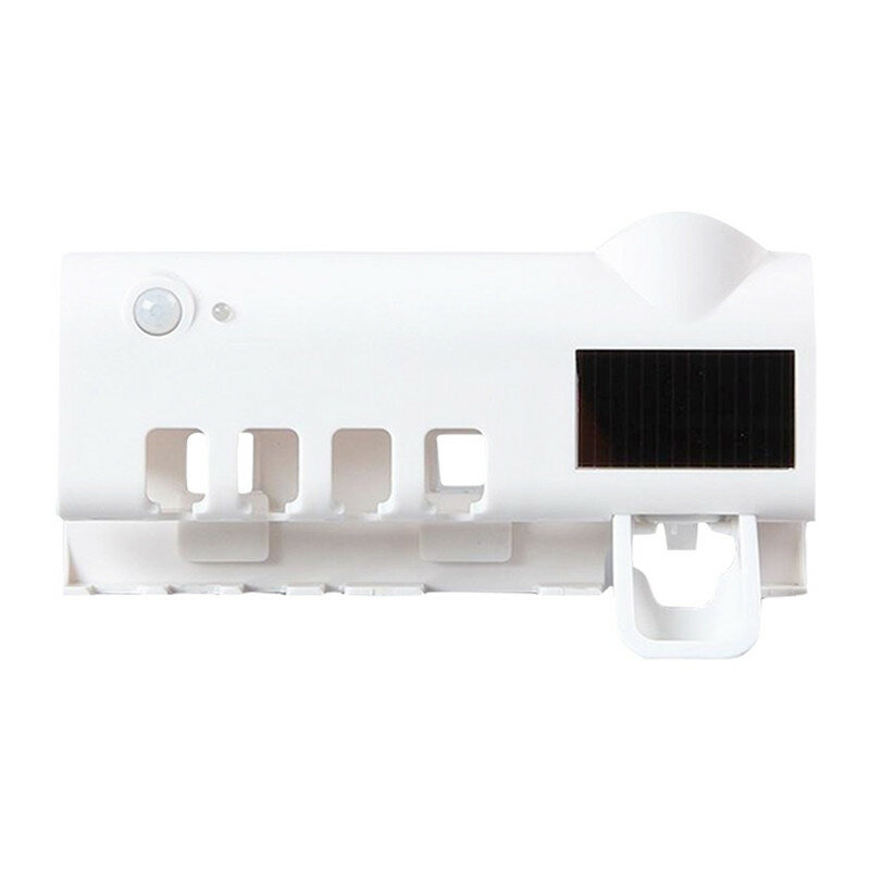 Portaspazzolino UV Dispenser di dentifricio scatola di immagazzinaggio per spazzolino da bagno a energia solare supporto di stoccaggio multifunzione carica USB