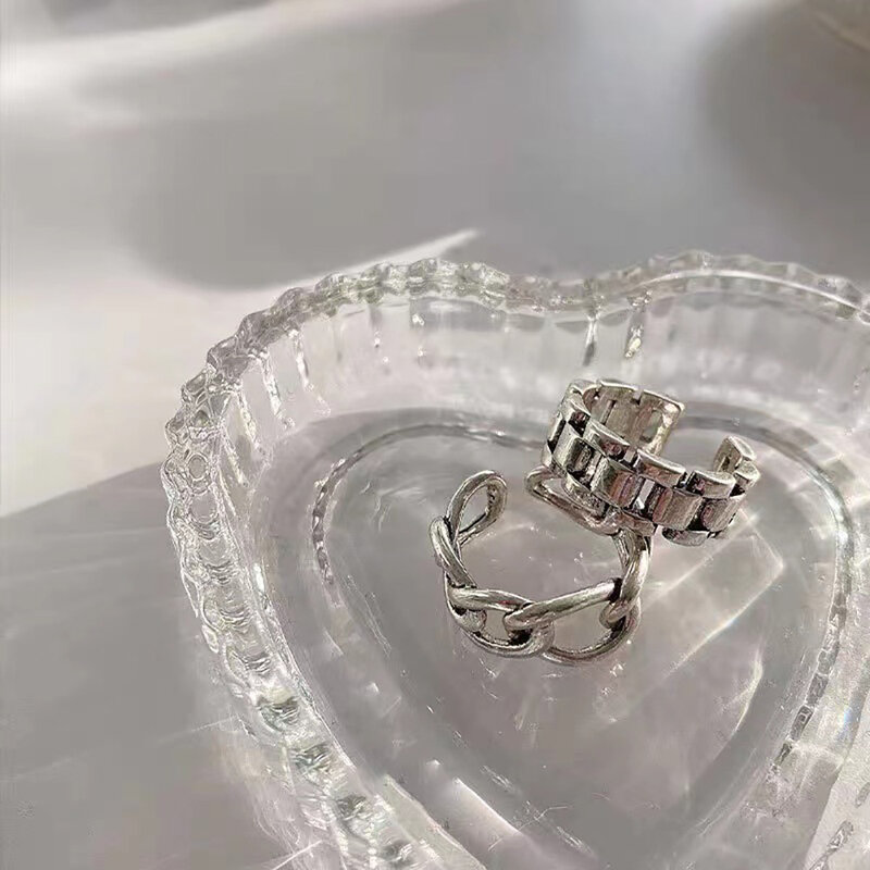 Koreanischen Stil Uhr Strap Design Öffnen Licht Luxus Einfache Index Finger Ring Silber Farbe Damen Persönlichkeit Kreative Schmuck Geschenk