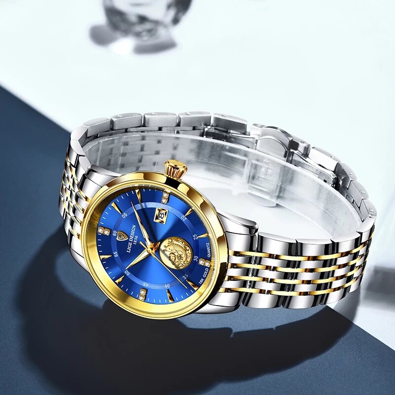 Lige marca de topo luxo moda mergulhador relógio masculino 30atm orologio da polso impermeável orologio da polso al quarzo