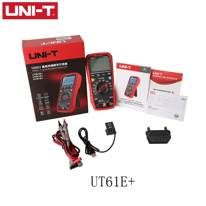 UNI-T UT61E UT61E Plus, Современный цифровой мультиметр, истинное среднеквадратичное значение, Автоматический диапазон, 22000 отсчетов дисплея, Аналог...