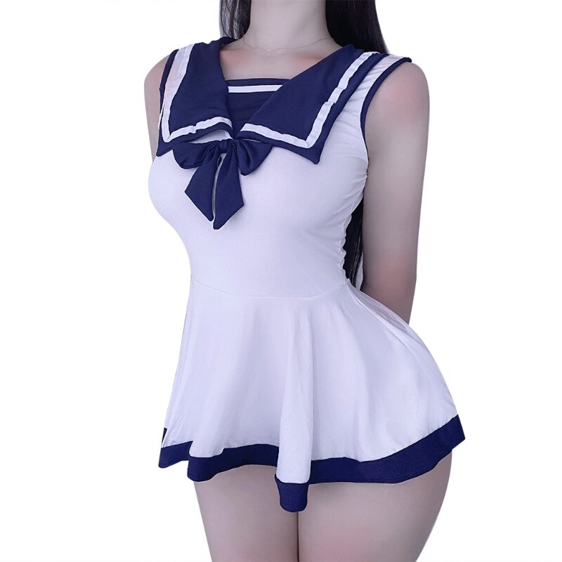 X3UE Nette Sailor Cosplay Uniform Crossdressing Polizistin Süße Sexy Nette Mini Minirock Versuchung Spaß Homosexuell Fetisch Kleid