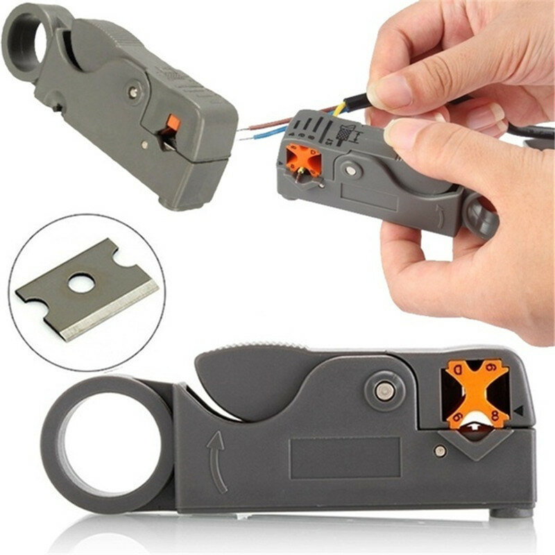 Practical Automatic Double Blades stripping pliers wire stripper Cutter Wire Cable Tools