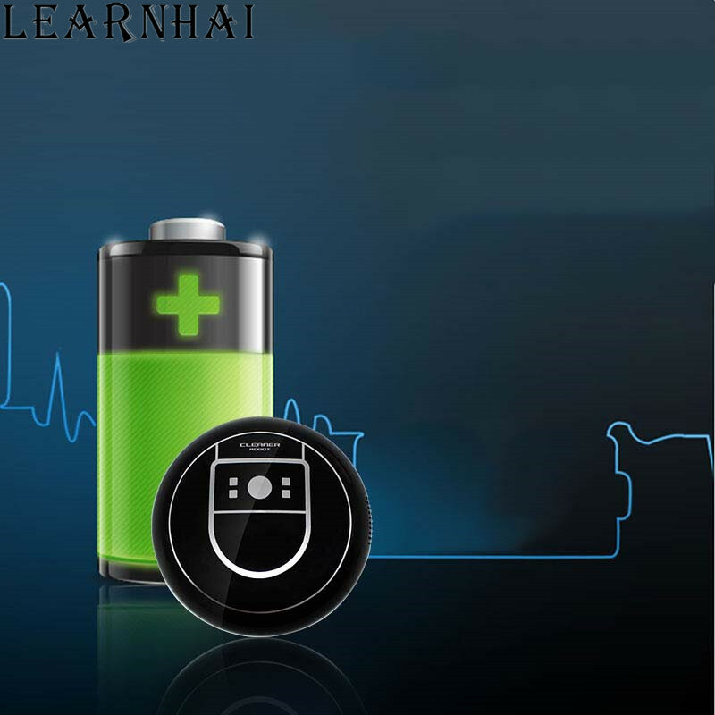 LEARNHAI 가정용 자동 청소기 로봇, 마이크로 화이버 스마트 로봇 걸레, 바닥 모서리 먼지 청소기, 진공 청소기, USB 충전