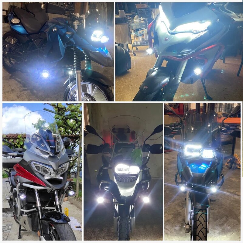 Luces antiniebla LED E9 mark para motocicleta BMW R1250GS ADV F800GS R 1250 GS LC para Yamaha MT07 MT09 montaje de luz antiniebla auxiliar