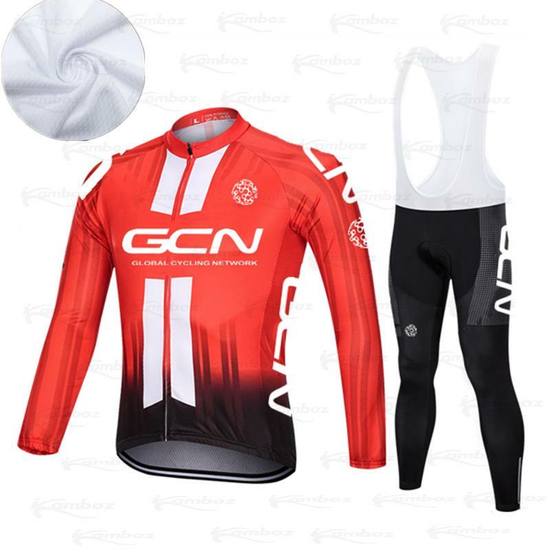 Ensemble de cyclisme à manches longues, vêtements de vélo respirants, combinaison de vélo, équipe GCN, automne, 2022