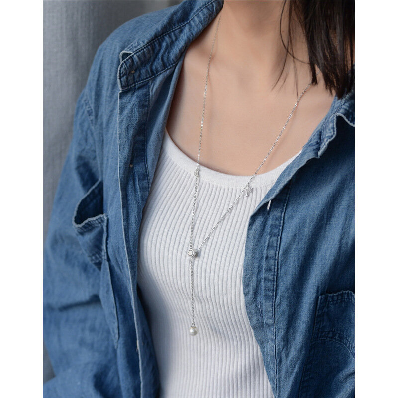 Sodrov Luxury Sweater Chain 925 Sterling Silver Necklace Long Chains Jewerly Necklaces for Women Real Silver