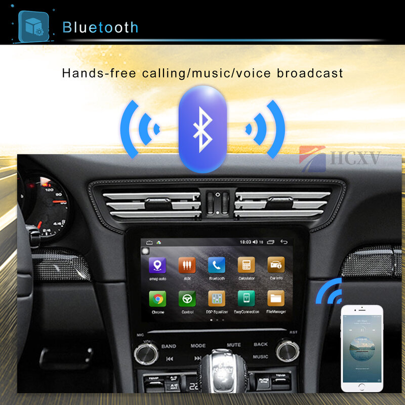 HCXV راديو السيارة مشغل أندرويد لبورش كايمان Boxster سيارة نظام ذكي ستيريو دي في دي الوسائط المتعددة لتحديد المواقع والملاحة