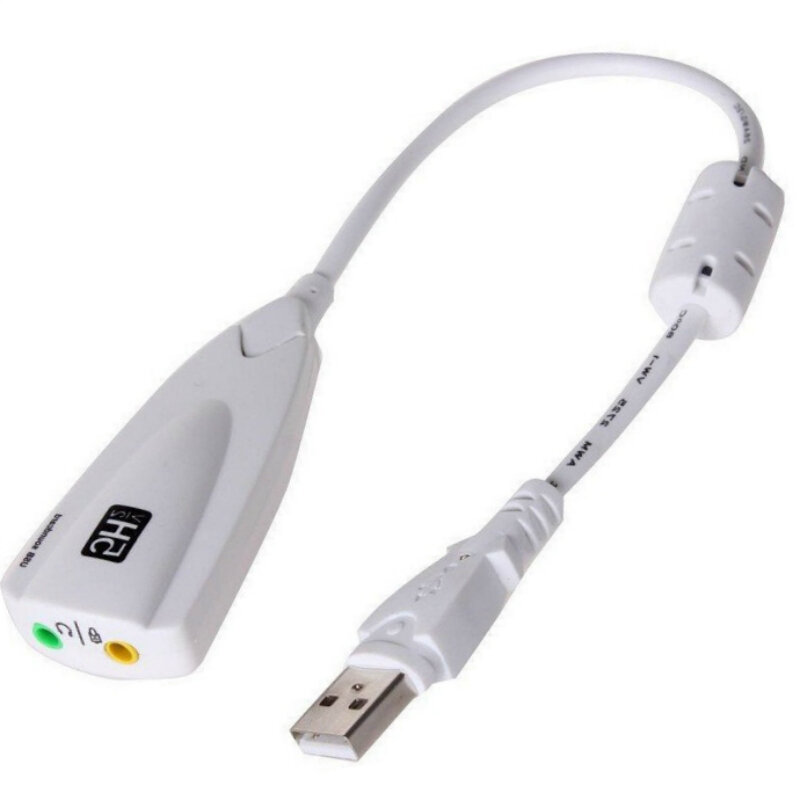 Adaptador externo de tarjeta de sonido USB 7,1 5HV2 a 3D CH, Audio antimagnético, auriculares, micrófono, Conector de 3,5mm para ordenador portátil y PC