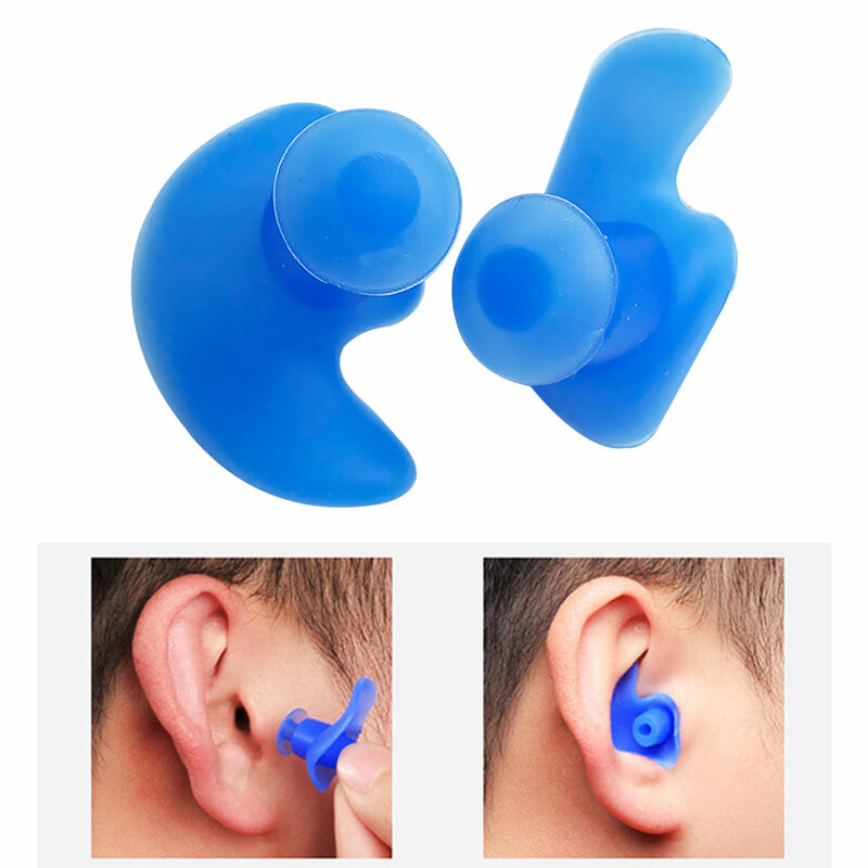 Tampões de ouvido para natação de verão, espiral de silicone, profissional, anti-ruído, à prova d'água, adequado para adultos e crianças