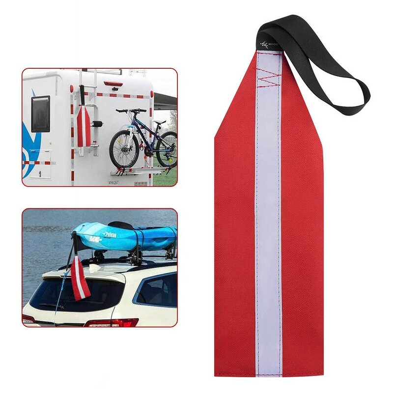 1 * Kajak Veiligheid Vlag Towing Vlag Zeer Zichtbaar Duurzaam Rood Veiligheid Vlaggen Met Lanyard Kanoën Kajakken Water Veiligheid Deel