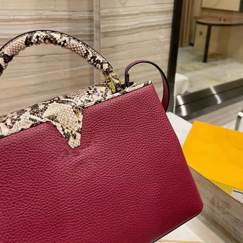 2021 New High Quality Leather Casual Crossbody Shoulder Bags for Women serpentine Tote lychee pattern shoulder messenger bag