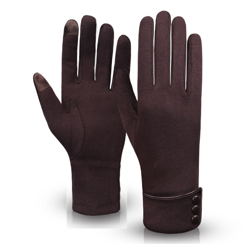 Женские зимние перчатки Rimiut для сенсорных экранов, Осенние теплые перчатки, перчатки на запястье, ветрозащитные перчатки для вождения и лыжного спорта