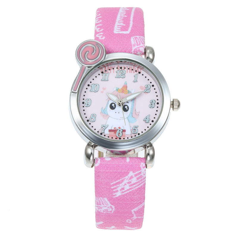 Relógio de pulso de unicórnio para meninos e meninas, relógio de plástico lindo para crianças