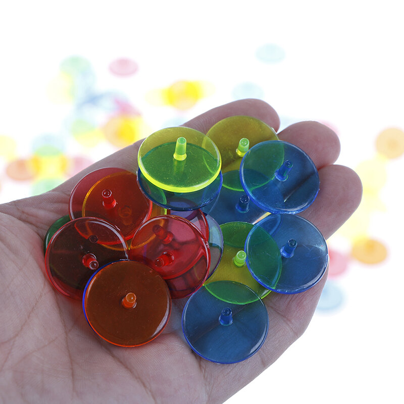 Marqueurs de Position de balle de Golf en plastique Transparent, 24mm de diamètre, couleurs assorties, accessoires de Base pour fabricant de balle de Golf, 100 pièces/ensemble