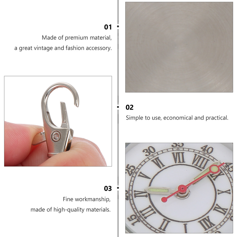 1Pc 독특한 포켓 교수형 시계 키 체인 매달려 장식 시계 열쇠 고리