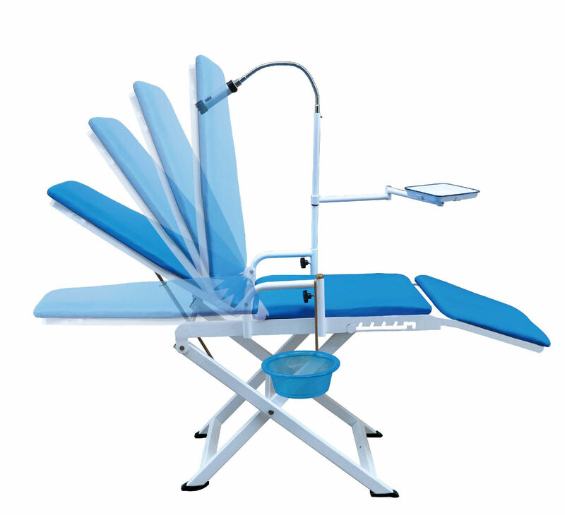 الأسنان المحمولة كرسي متحرك كراسي قابلة للطي وحدة + LED الباردة الخفيفة