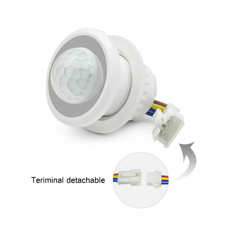 1x 100V- 240V PIR sensore di movimento del corpo a infrarossi sensore di controllo interruttore di controllo lampada della luce per la casa lampada da notte esterna per interni