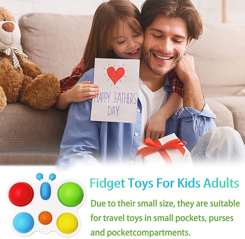 Eenvoudige Kuiltje Zintuiglijke Fidget Speelgoed Set Push Bubble Siliconen Goedkope Verlicht Stress Angst Pop Hand Voor Volwassenen Kids