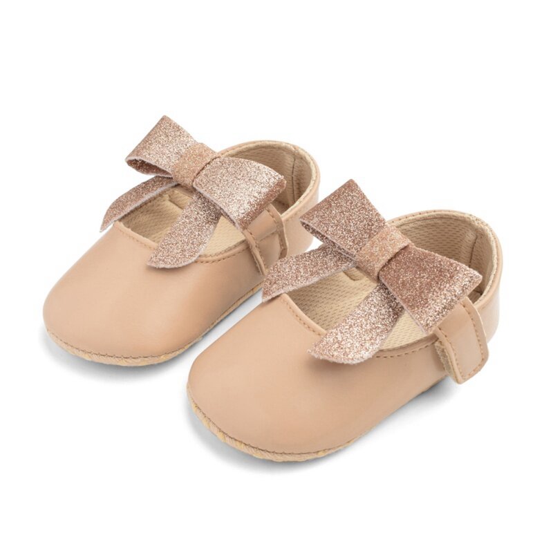Zapatos antideslizantes para bebé recién nacido, calzado suave de color sólido, con suela blanda
