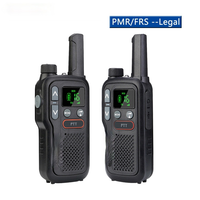 Mini talkie-walkie Portable et Rechargeable RB618, 1 ou 2 pièces, PTT PMR446, longue portée, Radio bidirectionnelle pour la chasse