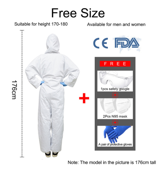 Защитная одежда многоразовый Защитный Комбинезон моющийся химический костюм одноразовая маслостойкая одежда для украшения