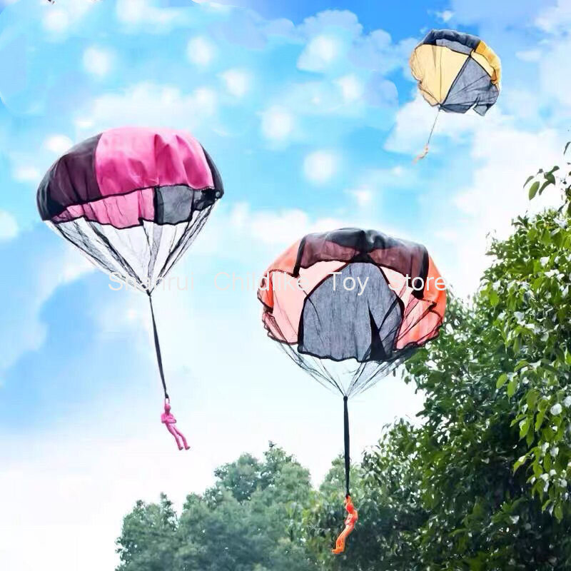 Hand Werfen Fallschirm Kinder Outdoor Lustige Spielzeug Spiel Spielen Pädagogisches Spielzeug für Kinder Fliegen Fallschirm Sport Mini Soldat Lauf