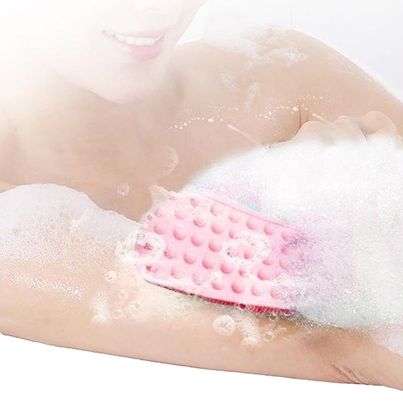 Bath Shower Silicone Body Brush Bath Belt Exfoliating Back Brush Belt Wash Clean Bath Scrub Belt Towel In Stock Dropshipping