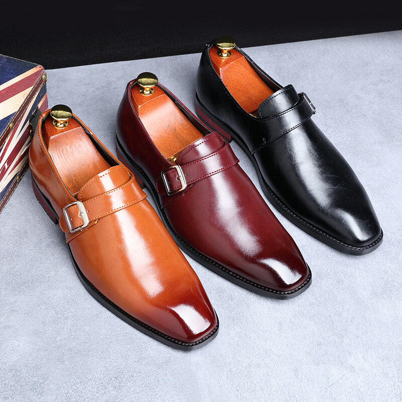 Maedef sapatos de couro masculino 2021 novo homem de negócios moda macio-sola antiderrapante respirável masculino casual calçado de escritório
