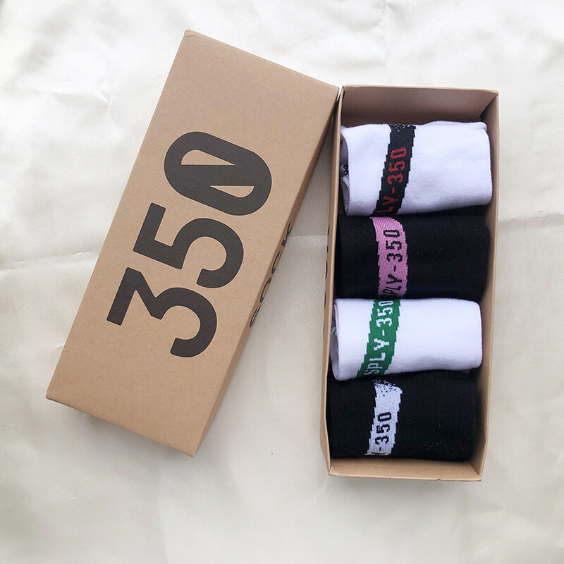 NEW Summer Women 350 style Socks Sweat Breathable Coconut Sock High Quality Cotton Shallow Mouth Girl Socks Boxed 4 pairs/lot