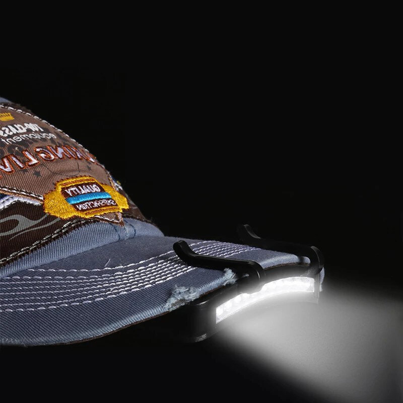 D5 슈퍼 밝은 5 LED LED 모자 모자 라이트 헤드 램프 헤드 손전등 헤드 캡 모자 라이트 헤드 라이트 클립 라이트 낚시 헤드 램프