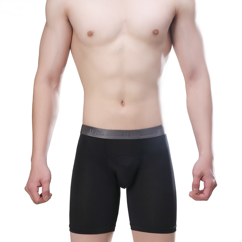 Hoge Elastische Heren Trainning Ademend Sexy Sport Lange Legging Boxershorts Close Uw Body Panty Zacht Materiaal Ondergoed