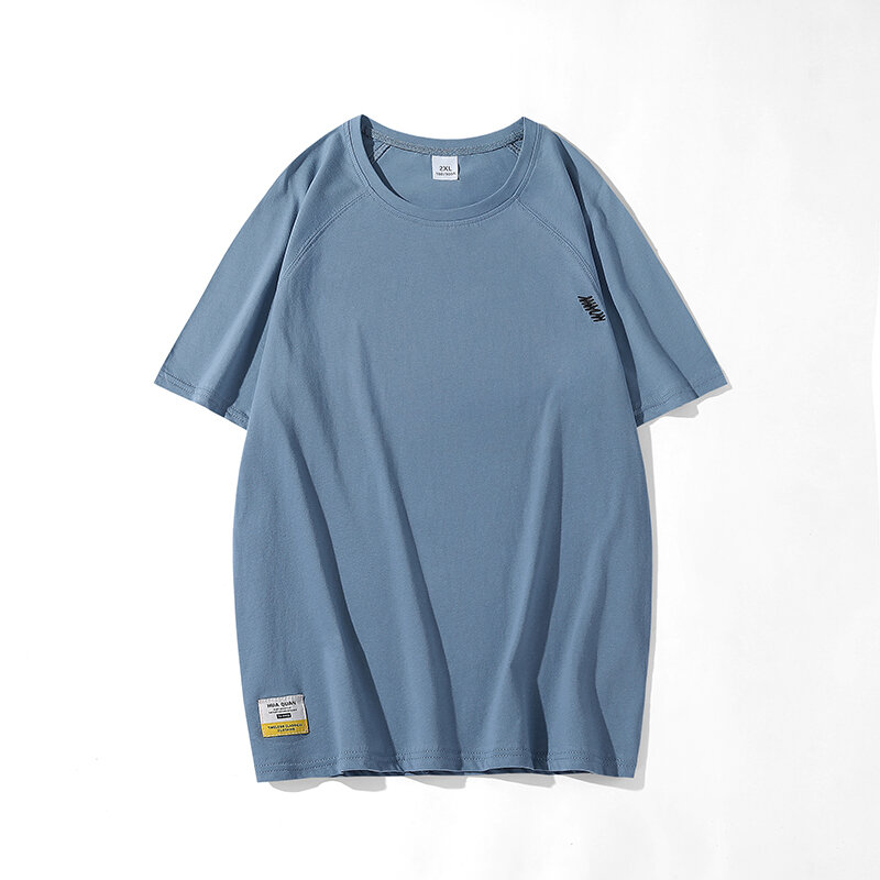 Camiseta de manga curta masculina, camiseta de algodão com listras coloridas de tamanho grande, da moda para verão, 2021