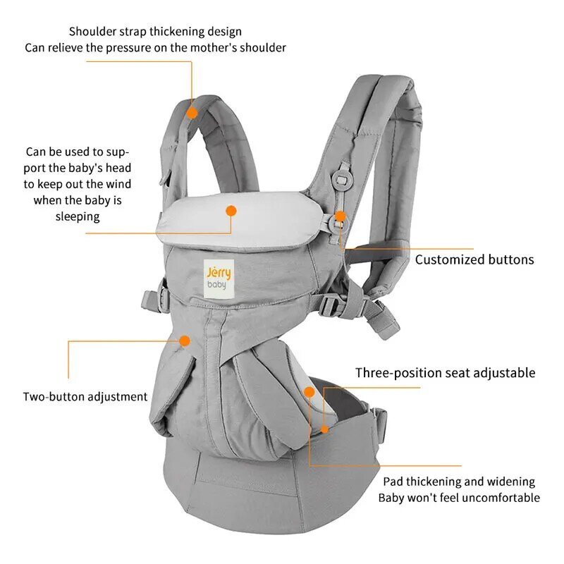 Omni 360 estilingue bebê multifuncional respirável portador de bebê infantil recém-nascido confortável portador estilingue mochila criança transporte