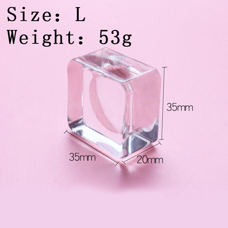 1PC Square Crystal Glass Gasket False Eyelash Stand Glue Pad Stand Holder Reusable Eyelashes Glue Holder Gasket Tool 4 Size