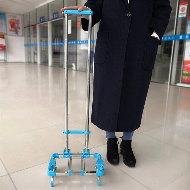 B-LIFE Mini Folding Hand Truck Duty Luggage Cart Portable Foldable Up Dolly Compact and Lightweight