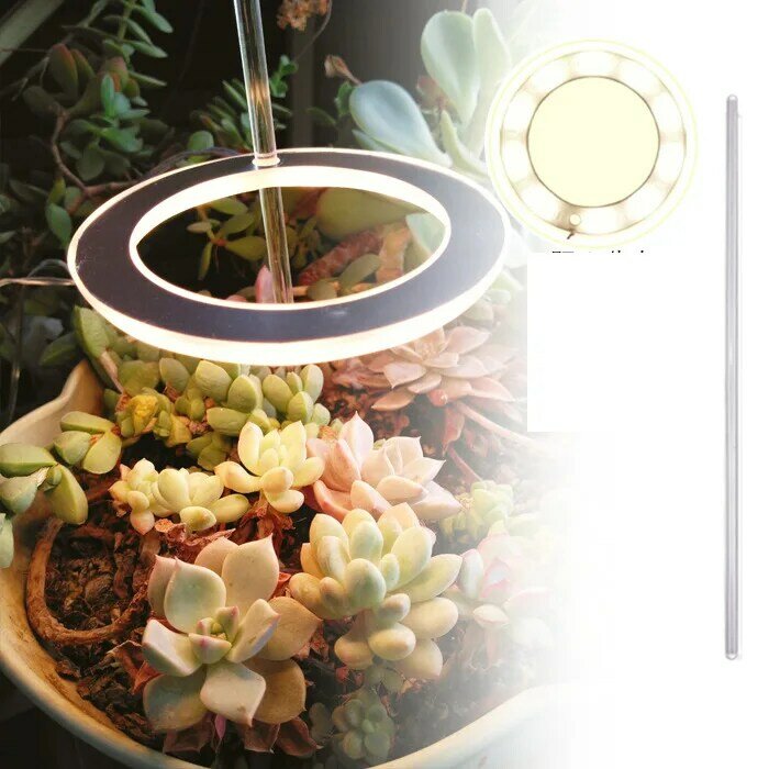 Ángel Tres anillos luz DC5V USB Phytolamp para las plantas Led la lámpara de espectro para planta de interior plántulas casa flor Succulet