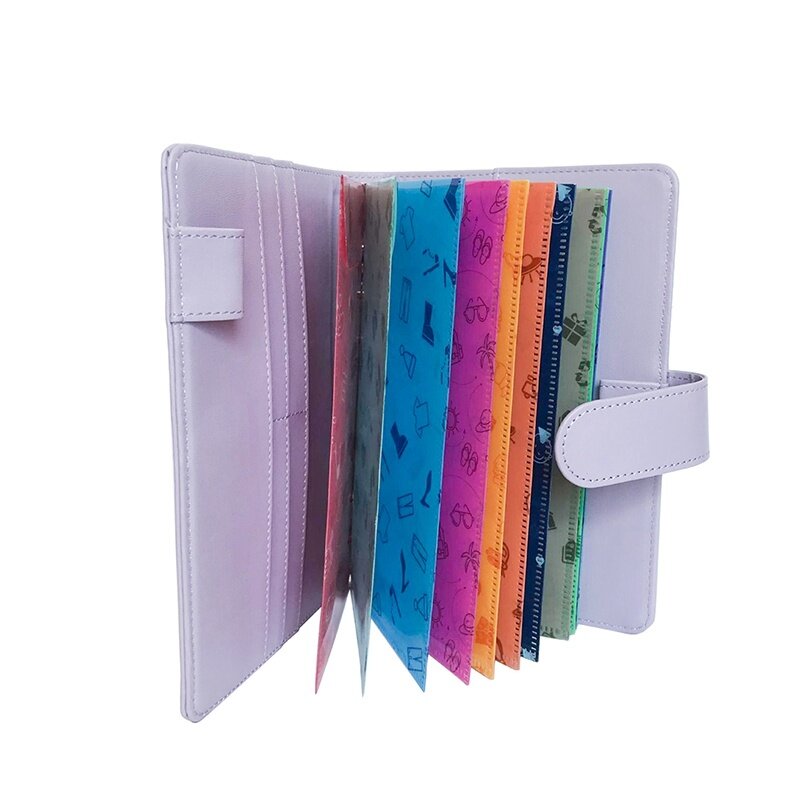 Envelope wallet with 12 perforated pockets and Pocket Wallet with vertical opening to save money