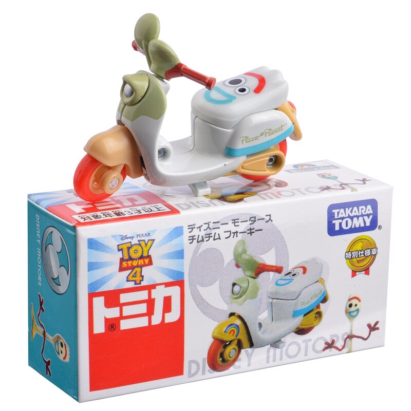 TAKARA TOMY-modelo de aleación de pato Donald para motocicleta, modelo Original de Mickey y Minnie, adornos de decoración de coche, juguetes para regalos de niños