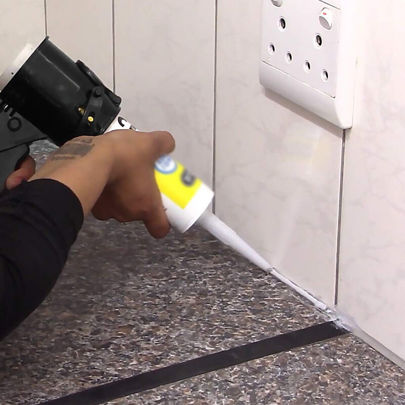Portable Caulking Gun Manual Insulating Mastic Sealant Corner Seam Filling Tool Silicone Caulk Pressure for Cupboard Home Tools