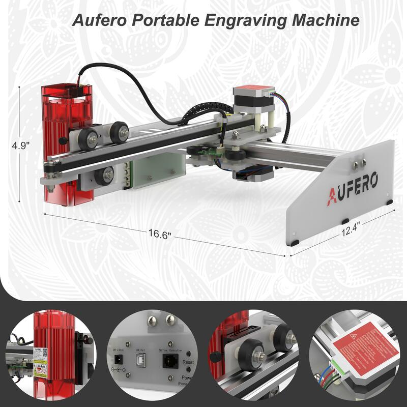 Aucero-grabador láser 1, máquina de impresión de bricolaje, Plug & Play, 5000mm/con circuito MCU de 32 bits + 24V
