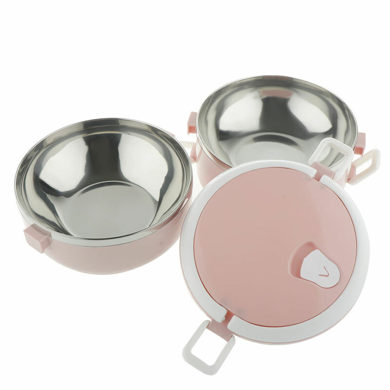 New Cute Japanese Thermal  Leak-Proof Stainless Steel Bento Box  Portable Picnic School Food Container Box