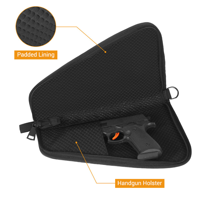 1000D Tactical Pistol Bag Outdoor Gun Storage Pouch Concealed Hangun Carry Protection Case for Compact Full-Size Handguns