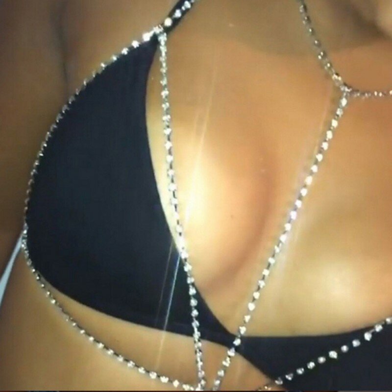 EFINNY Bikini cadena cuerpo cadenas Club pecho cadena joyería corporal a la moda para las mujeres y las niñas